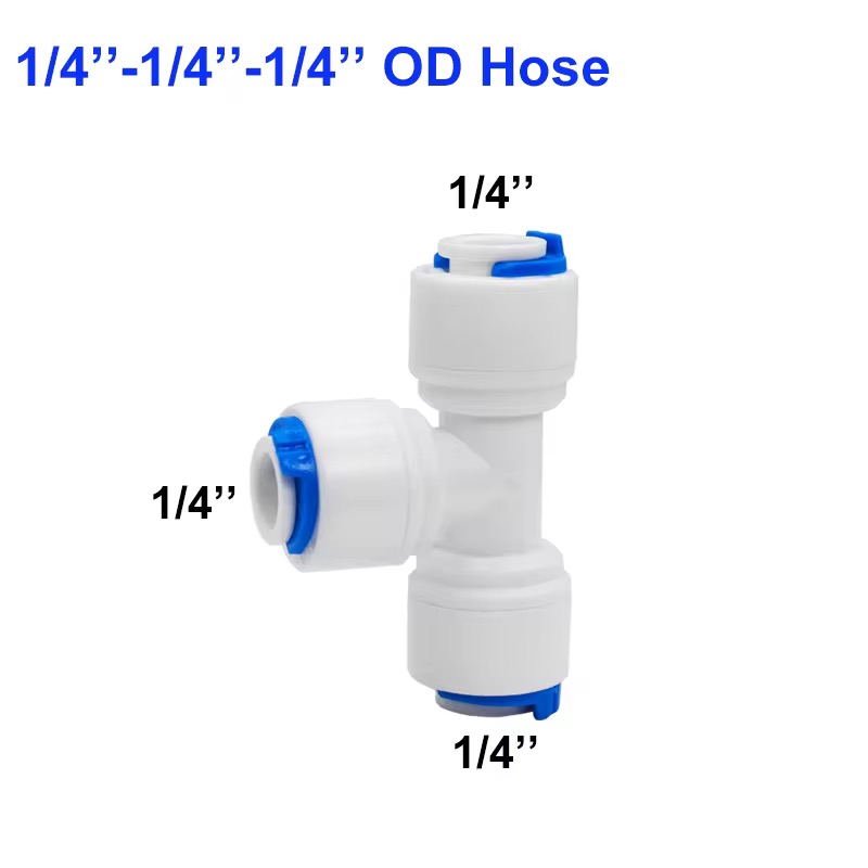 Three Way ¼ quarter inch tube connector